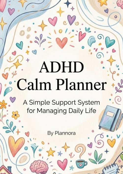 ADHD Calm Planner | Printable Digital Daily Planner PDF