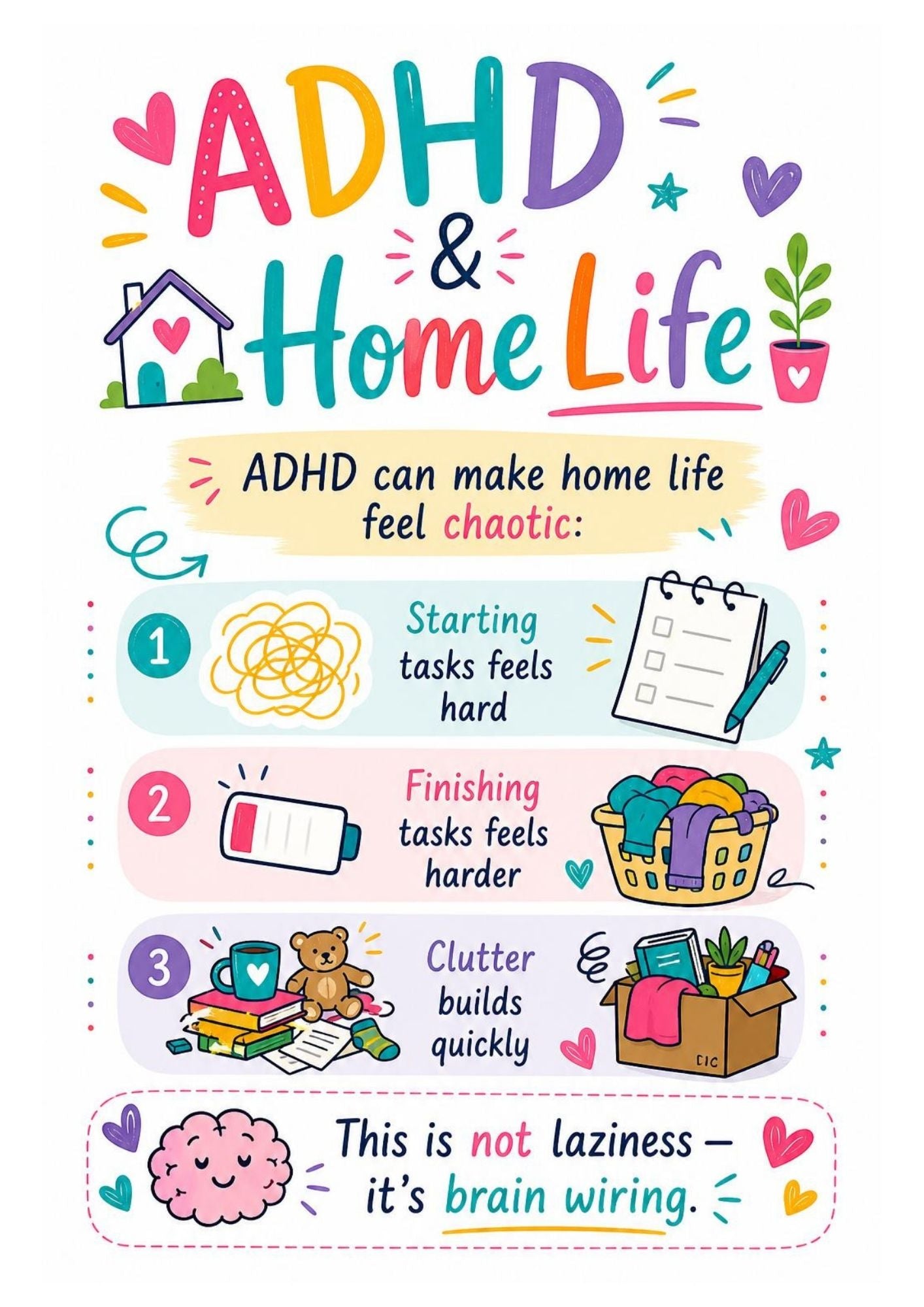 ADHD Calm Planner | Printable Digital Daily Planner PDF