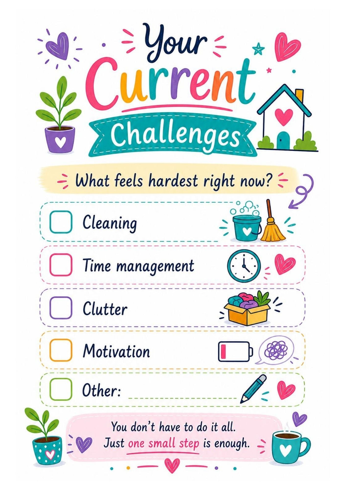 ADHD Calm Planner | Printable Digital Daily Planner PDF