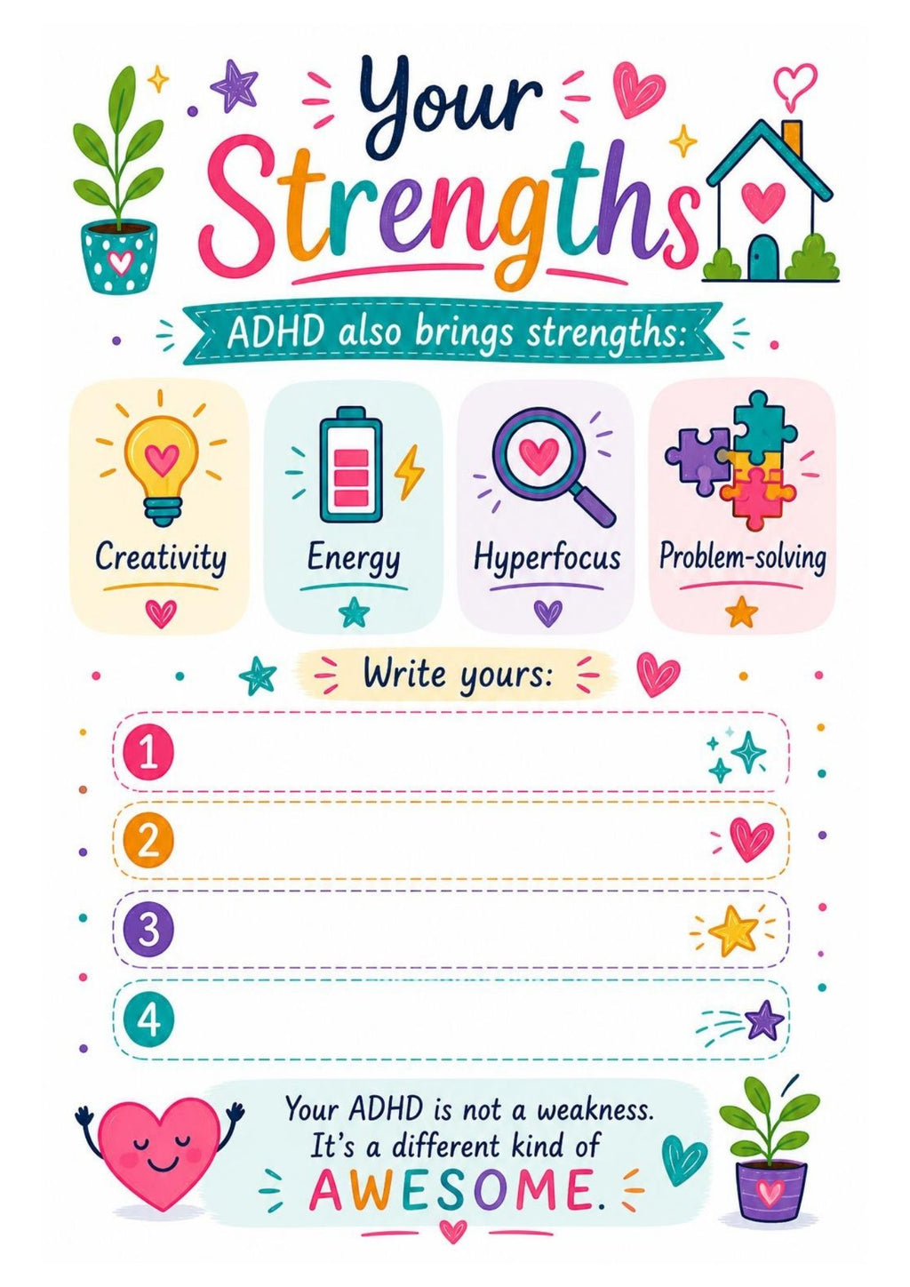 ADHD Calm Planner | Printable Digital Daily Planner PDF