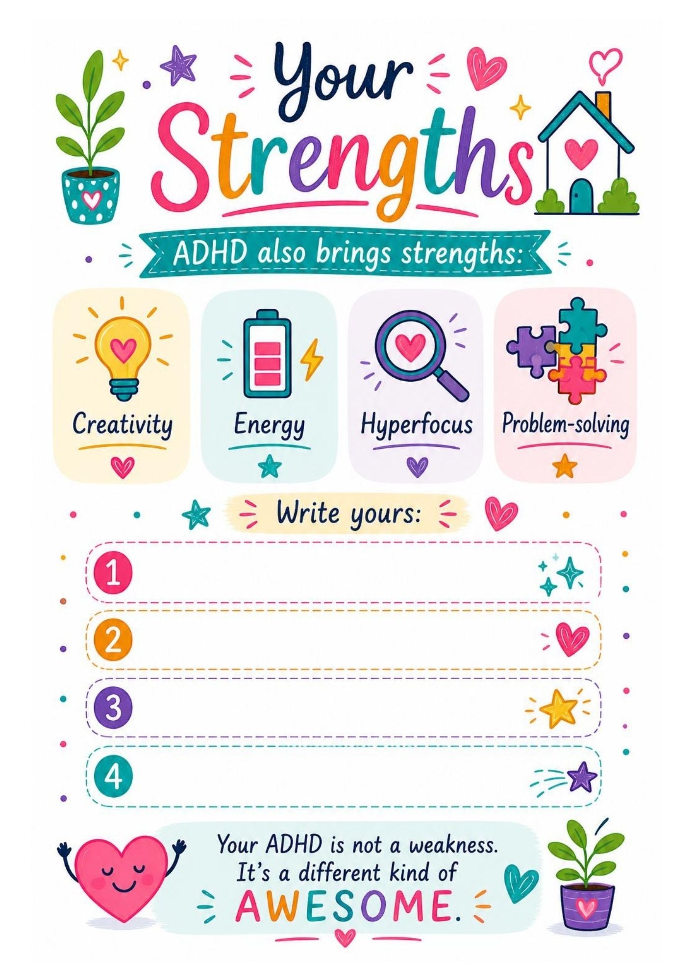 ADHD Calm Planner | Printable Digital Daily Planner PDF