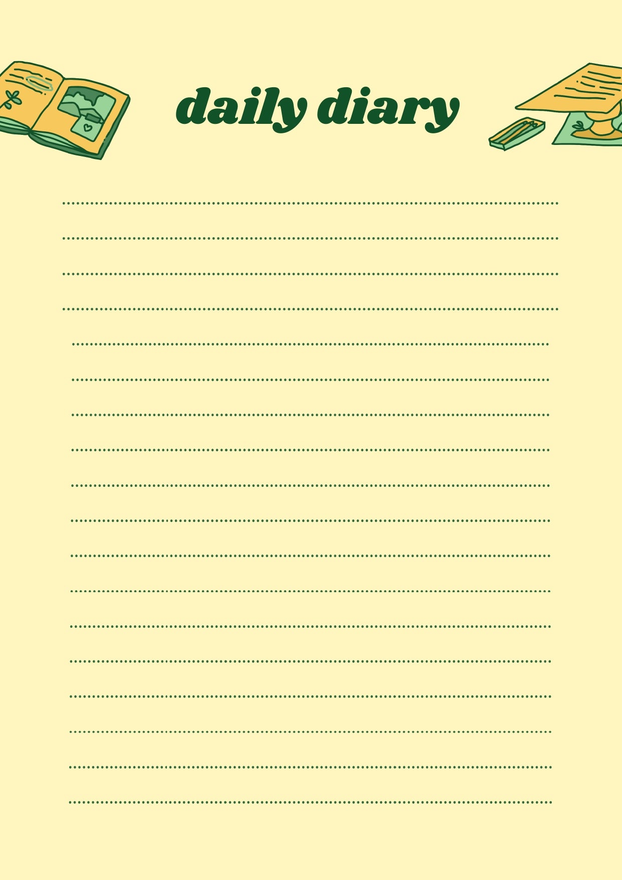 Aesthetic Daily Planner Printable PDF | Digital Daily Planner, To Do List, Productivity Planner, Instant Download