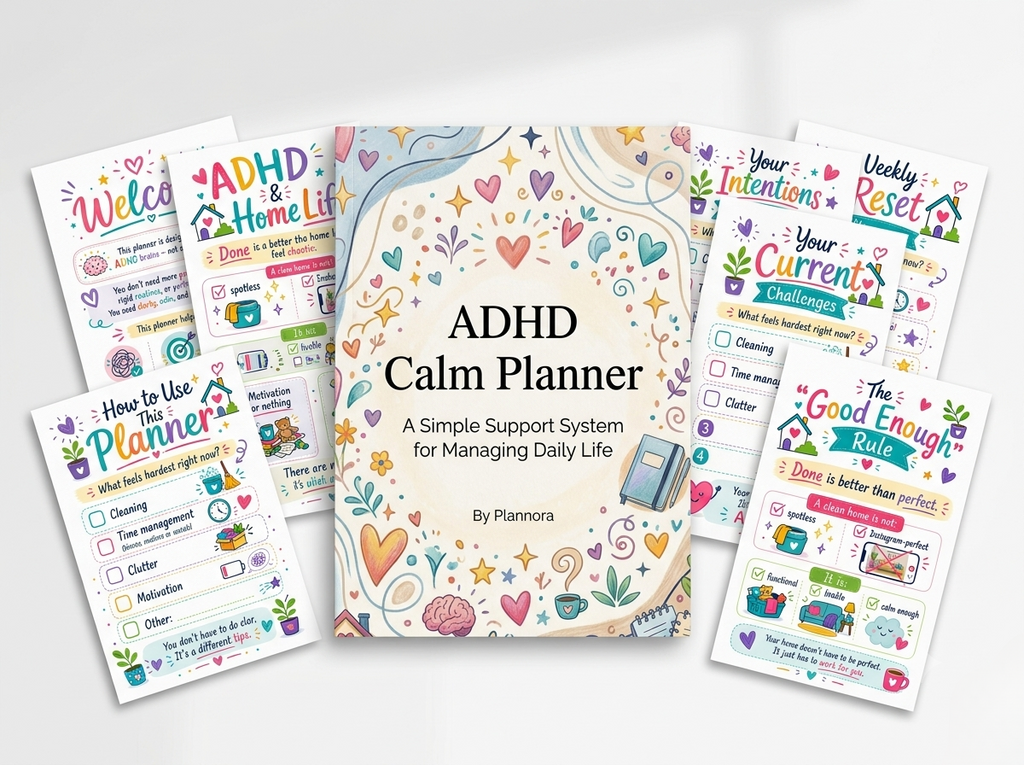 ADHD Calm Planner | Printable Digital Daily Planner PDF