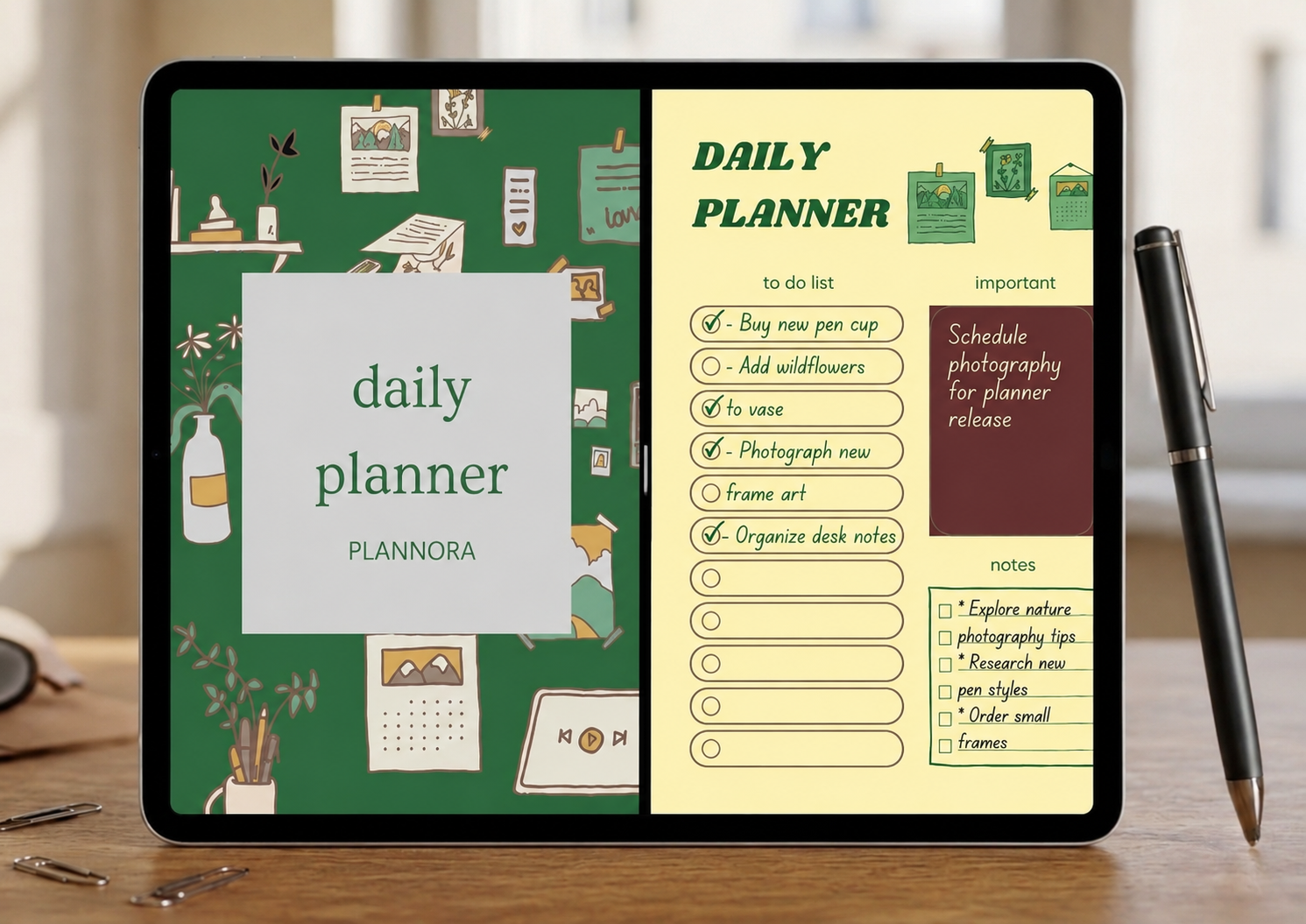 Aesthetic Daily Planner Printable PDF | Digital Daily Planner, To Do List, Productivity Planner, Instant Download